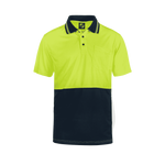 HI VIS TWO TONE SHORT SLEEVE MICROMESH POLO WITH POCKET WSP201