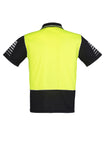 mens-industrial-hi-vis-polo-short-sleeve-yellow-black-front