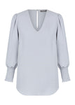 Cleo V Neck Shirred Cuff Top 1803WZ