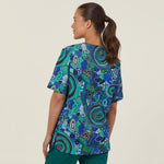 WARLU INDIGENOUS PRINT SCRUB TOP