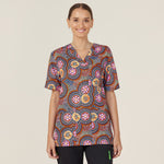 BUSH TUCKER PRINT INDIGENOUS SCRUB TOP