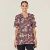 BUSH TUCKER PRINT INDIGENOUS SCRUB TOP