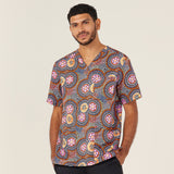 BUSH TUCKER PRINT INDIGENOUS SCRUB TOP