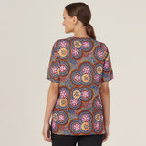 BUSH TUCKER PRINT INDIGENOUS SCRUB TOP