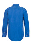 LIGHTWEIGHT LS 1/2 PLACKET COTTON DRILL SHIRT WITH CONTRAST BUTTONS WS3029