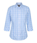 Foxton Ladies Tonal Check 3/4 Sleeve Shirt 1711WL