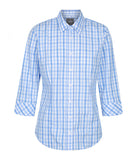 Foxton Ladies Tonal Check 3/4 Sleeve Shirt 1711WL