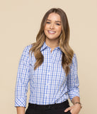 Foxton Ladies Tonal Check 3/4 Sleeve Shirt 1711WL