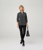 City Stretch Spot Hi-Lo 3/4 Sleeve Blouse