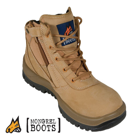CLEARANCE Mongrel 261050 Safety Boots - Zip Side AU3