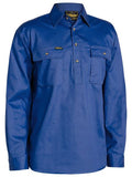 Closed Front Cotton Drill Shirt - Long Sleeve BSC6433