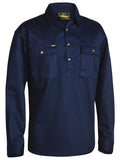 Closed Front Cotton Drill Shirt - Long Sleeve BSC6433