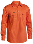 Closed Front Cotton Drill Shirt - Long Sleeve BSC6433