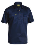 Closed Front Cotton Drill Shirt - Short Sleeve BSC1433