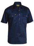 Closed Front Cotton Drill Shirt - Short Sleeve BSC1433