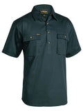 Closed Front Cotton Drill Shirt - Short Sleeve BSC1433