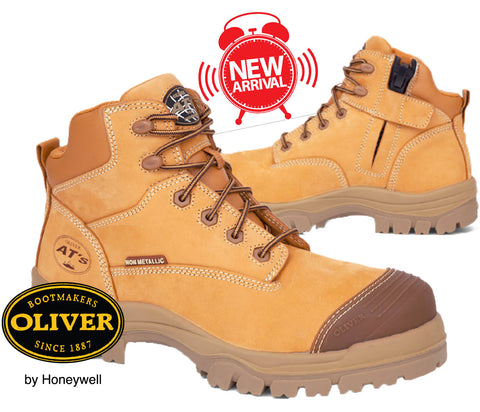 Oliver 45630Z 130mm Wheat Non Metallic Zip Side Safety Hiker Boots