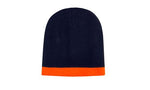 Roll Down 2 Tone Acrylic Beanie