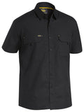 mens-airflow-ripstop-shirt-bisley-black-front
