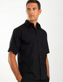 Mens-poplin-black-long-sleeve-semi-tailored-fit