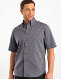 mens-chambray-graphite-short-sleeve-business-shirt