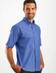 mens-chambray-indigo-short-sleeve-business-shirt