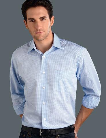 mens-jk-blue-mini-check-long-sleeve-shirt