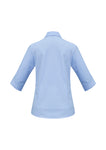 ladies-base-3/4-sleeve-blue-back