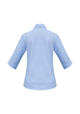 ladies-base-3/4-sleeve-blue-back