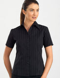 ladies-fine-stripe-semi-tailored-fit-short-sleeve