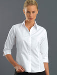 ladies-semi-tailored-white-pinpoint-3q-sleeve