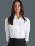 ladies-jk-white-self-stripe-3-4-sleeve