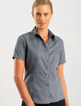 ladies-pinstripe-semi-tailored-short-sleeve-blouse
