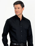 mens-black-self-stripe-long-sleeve-business-shirt