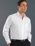 mens-white-self-stripe-short-sleeve-business-shirt