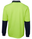 Hi Vis Long Sleeve Cotton Back Polo