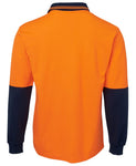 Hi Vis Long Sleeve Cotton Back Polo