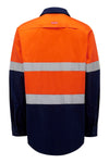 womens-hi-vis-2-tone-longsleeve-work-shirt-taped-yo8805-back-ONV\