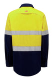 womens-hi-vis-2-tone-longsleeve-work-shirt-taped-yo8805-back-YEN