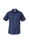 mens-permanent-pressed-work-shirt-short-sleeve-navy-front-y07951