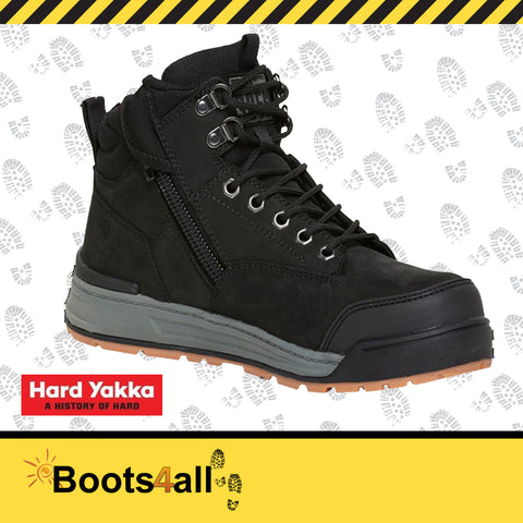 Hard Yakka 3056 Safety Boots - Zip Side Y60201